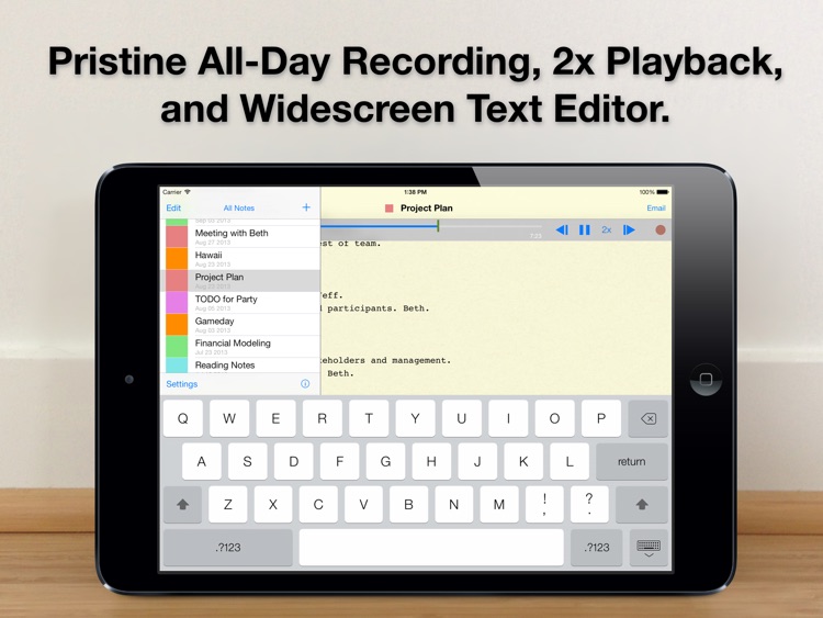 Audio Notebook: Sound Recorder screenshot-0
