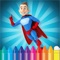 Superhero Coloring Book - is an addictive educational entertainment for kids of all ages