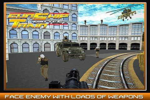 Army Gunship Train Battle 3D screenshot 3
