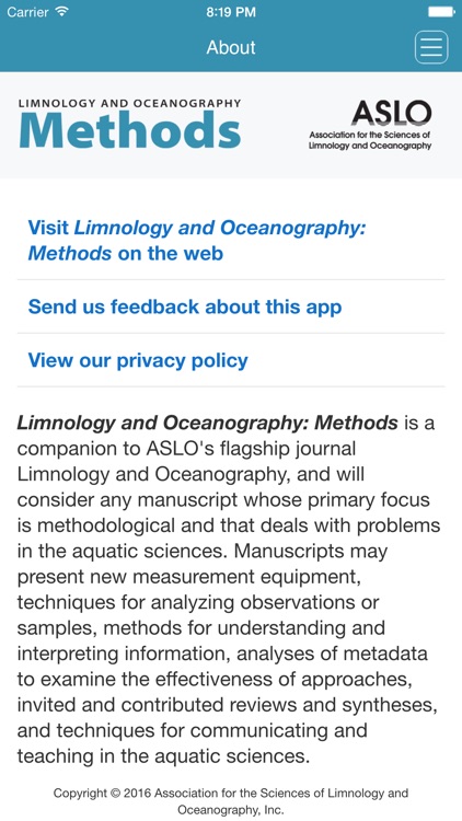 Limnology and Oceanography: Methods