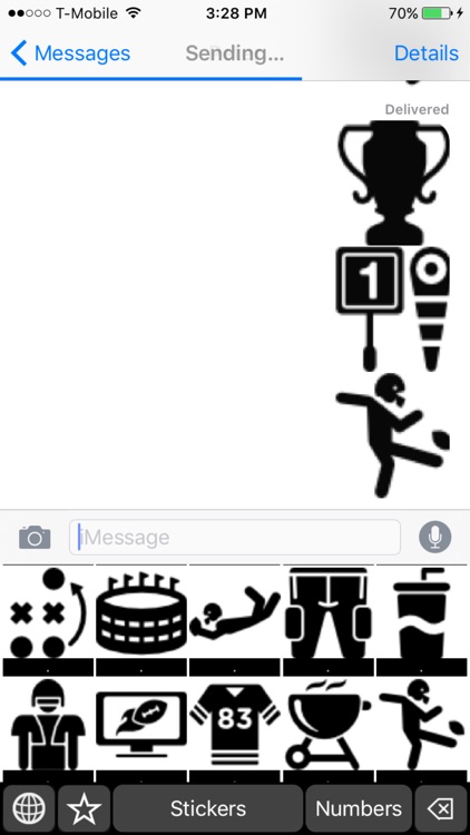 American Football Emoji: Keyboard Stickers and Chat Icons