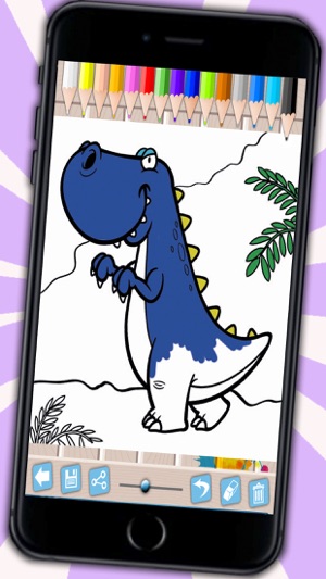 Kids paint and color animals dinosaurs coloring book(圖2)-速報App