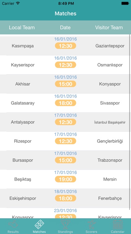 InfoLeague - Information for Turkish Super League - Matches, Results, Standings and more