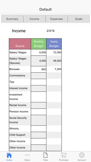 Home Budget Ledger