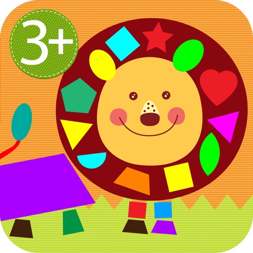 HugDug Shapes 3 - Early geometry shapes puzzles for toddlers and preschool kids full version. Icon