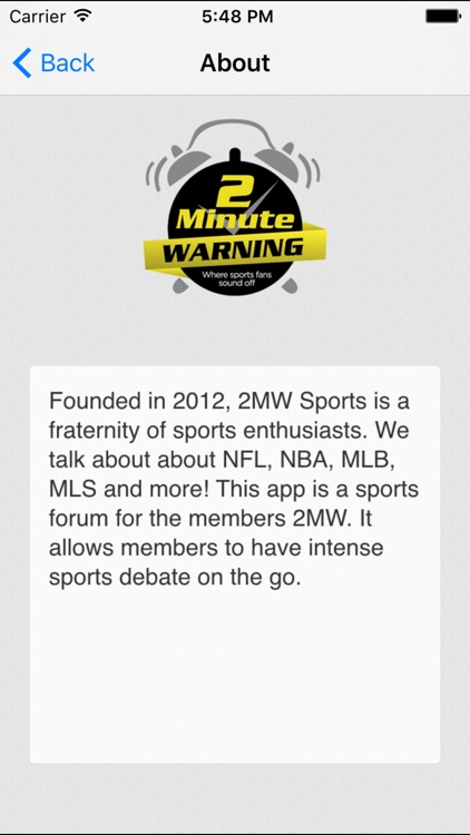 2 Minute Warning Sports
