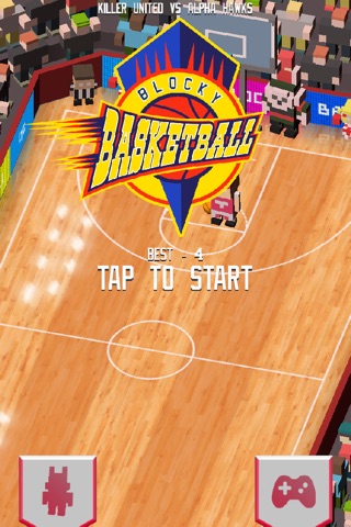 Blocky Basketball - Endless Arcade Dunks and Slam Madness 2016 Edition screenshot 2