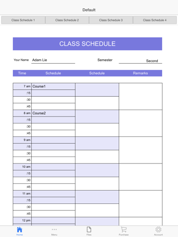 Class Timesheet screenshot 3