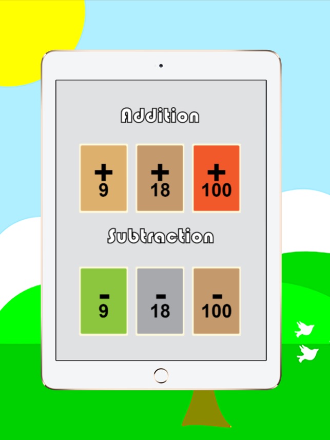 足し算減算フラッシュ カード 小学校の数学 0 9 0 18 0 100 をapp Storeで