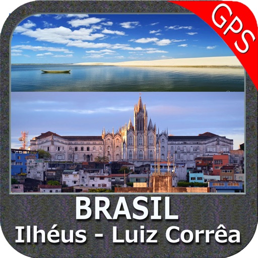 Boating Ilhéus to Luiz Corrêa - Brazil gps offline nautical charts for cruising fishing sailing and diving icon
