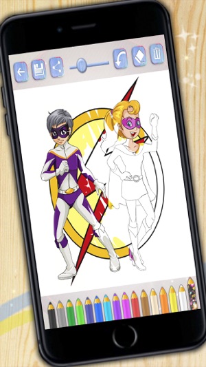 Superheroes coloring book. Paint heroes and heroines who sav(圖1)-速報App