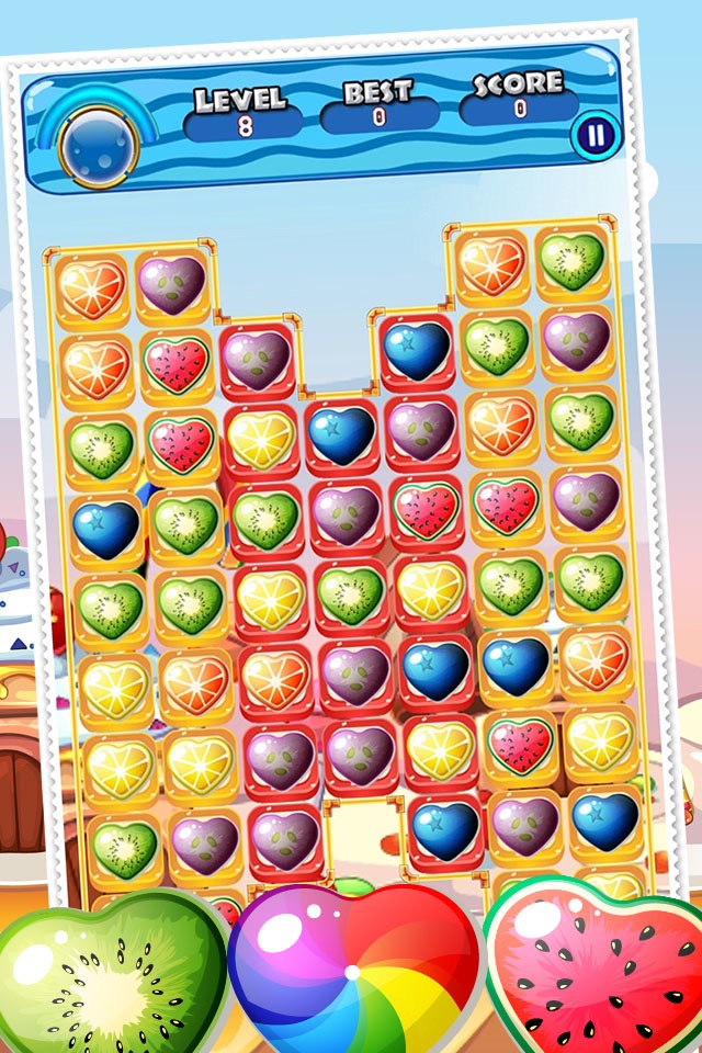 Fruit Heart Sweet Charm Heroes 3 Match Valentine Day screenshot 2