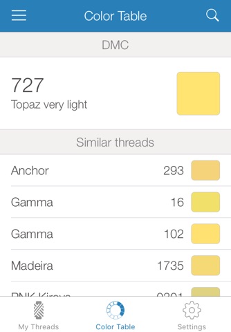 My Threads - embroidery threads, mouline color table screenshot 3