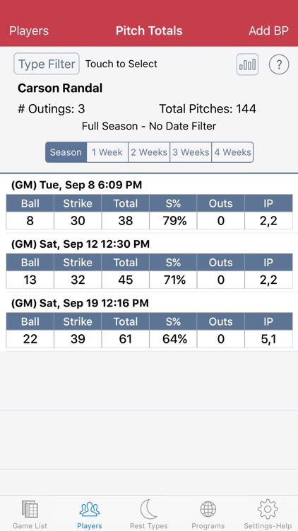 Baseball/Softball Pitch Count screenshot-3