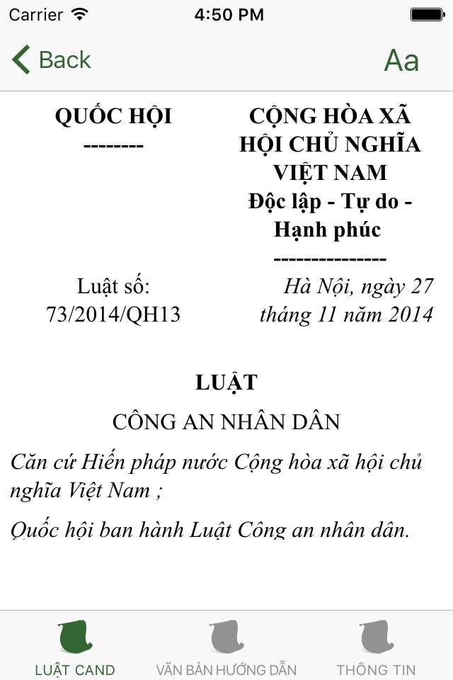 Luật Công An Nhân Dân 2014 screenshot 2