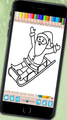 Captura 3 Colorear Papa Noel Navidad - Libro para colorear los mejores dibujos de Santa o San Nicolás niños de 2 a 6 años de edad iphone