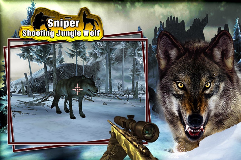 Sniper Shooting Jungle Wolf screenshot 2