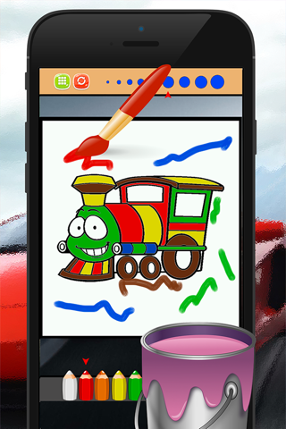 Kids Vehicle Coloring Book Drawing Painting Game screenshot 4