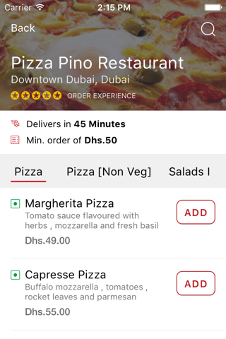 Pizza Pino UAE screenshot 2