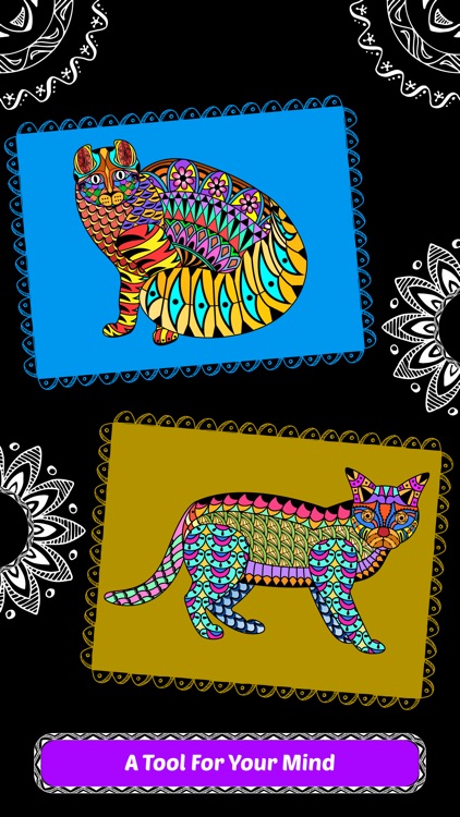 Creative Cats Art Class- Mindfulness Coloring Books for Adults screenshot-4