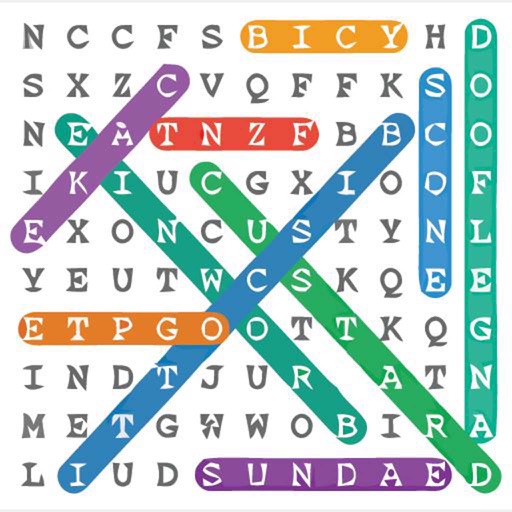 Word Search Colorful Puzzle Icon
