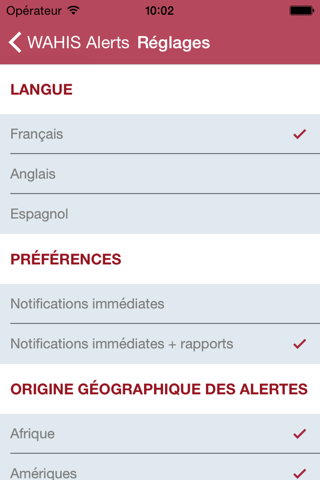 OIE WAHIS Alerts screenshot 4