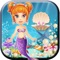 Play with mermaid, apply makeup and dress her up well for the party