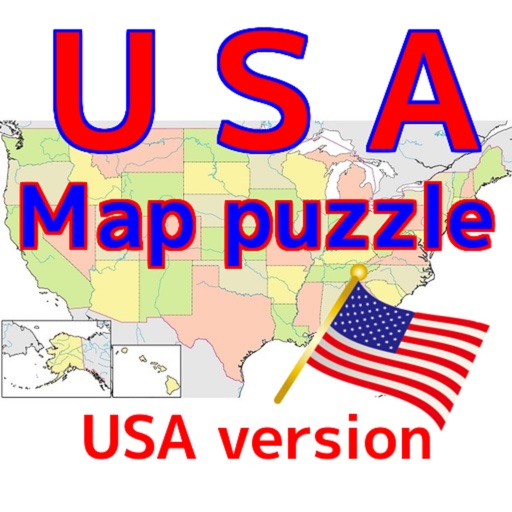 USA map puzzle free app