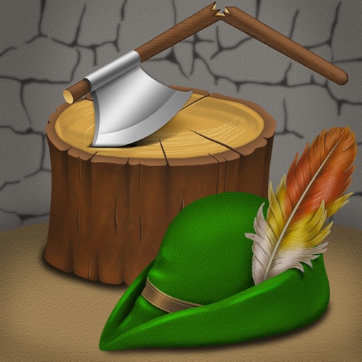 Robin Hood and execution. Coloring book for children icon