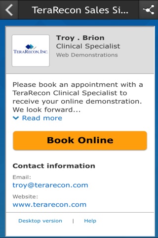 TeraRecon Sales Sidekick screenshot 2