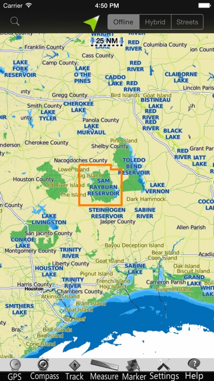 Sam Rayburn Reservoir and Angelina National Forest GPS Nautical charts screenshot-4