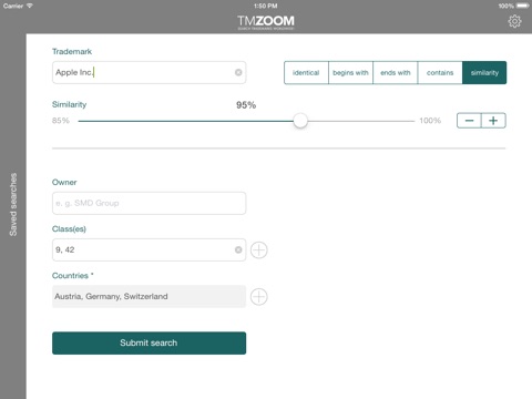 TMZOOM Search trademarks screenshot 2