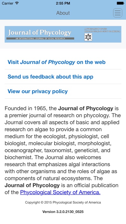 Journal of Phycology screenshot-3