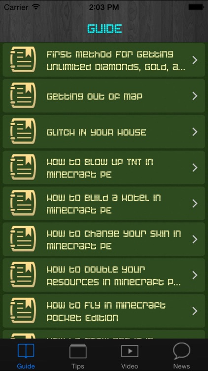 Tips and Cheats Guide for Minecraft Pocket Edition