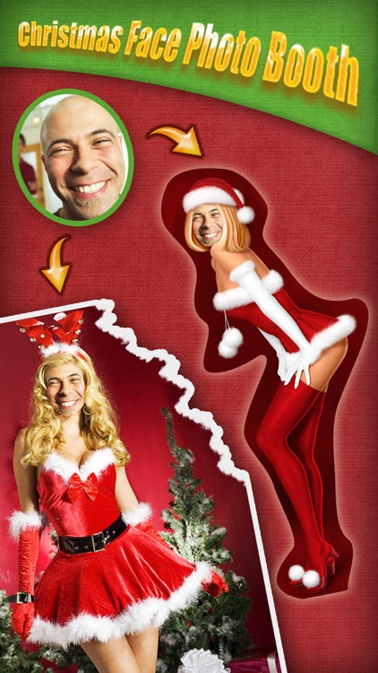 Christmas Face Photo Booth - Make your funny xmas pics with Santa Claus and Elf frames