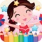 Little Girls Drawing Coloring Book is an educational game for stimulating creativity of toddlers and preschoolers