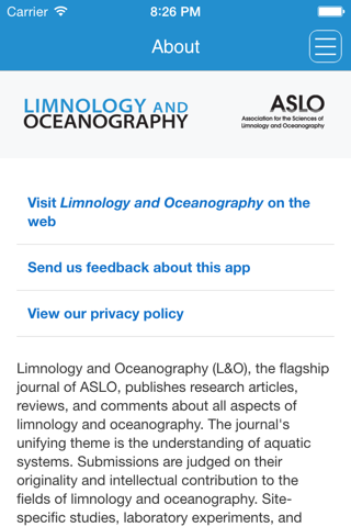 Limnology and Oceanography screenshot 3