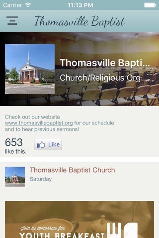 Thomasville Baptist screenshot 2