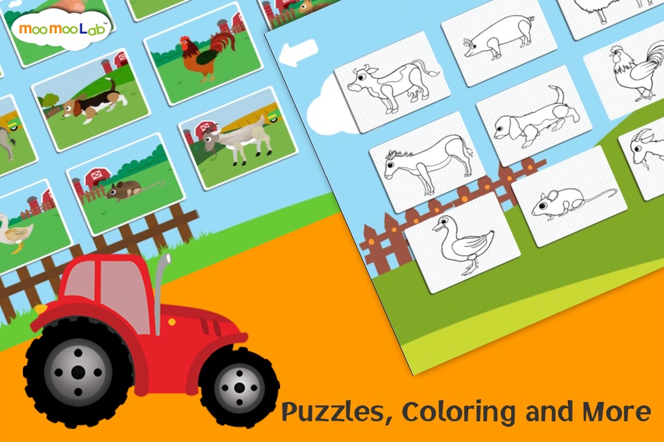 Farm Animals - Barnyard Animal Puzzles, Animal Sounds, and Activities for Toddler and Preschool Kids by Moo Moo Lab screenshot 3