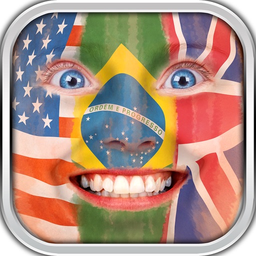 Flag Face Photo Editor 2016 – Best Fan Booth to Paint Yourself in Colors of Your Country icon