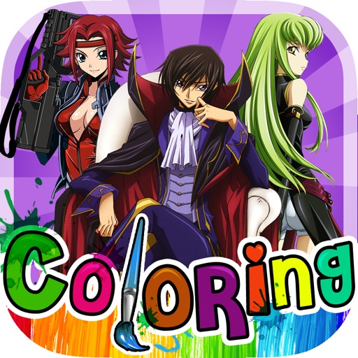 Coloring Book Anime & Manga Drawing on Pictures for Code Geass Free icon