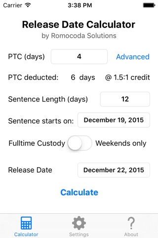 Release Date Calculator screenshot 2