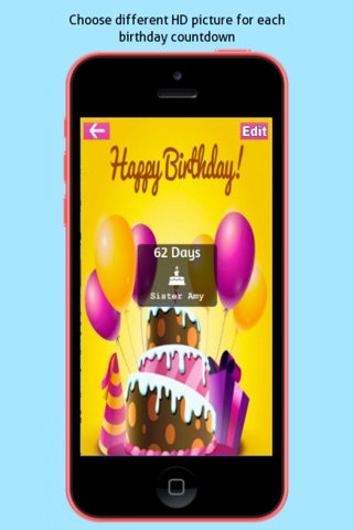 Best Birthday Count Down + Reminder (Free version) screenshot 4