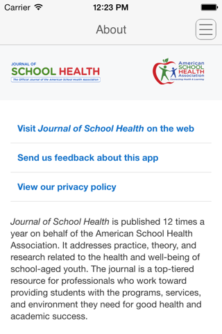 Journal of School Health screenshot 2