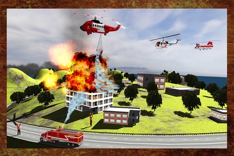Emergency Fire Rescue Helicopter Pilot Simulator 2016 screenshot 2