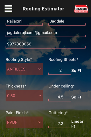 Damus Roofing Estimator screenshot 4