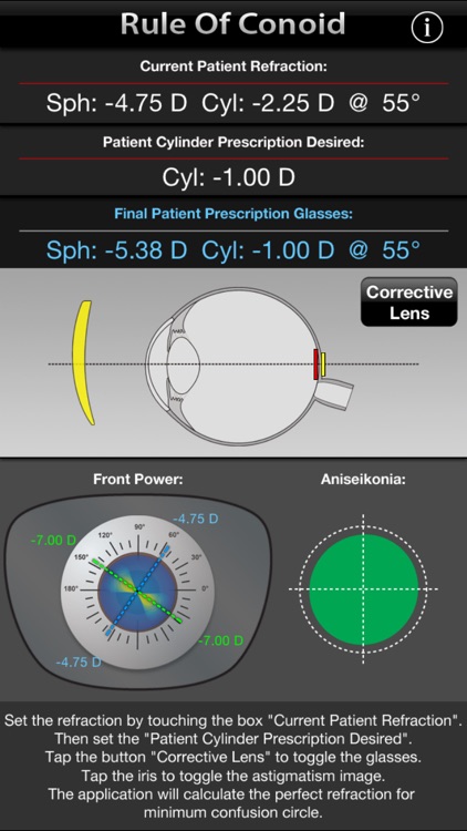 Rule Of Conoid - Simulate the "circle of least confusion" on prescription eyeglasses. screenshot-3