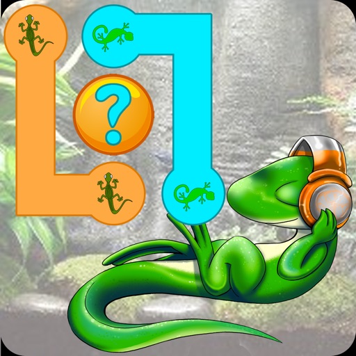 Match the Green Lizard - Awesome Fun Puzzle Pair Up for Little Kids