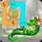 Match the Green Lizard - Awesome Fun Puzzle Pair Up for Little Kids