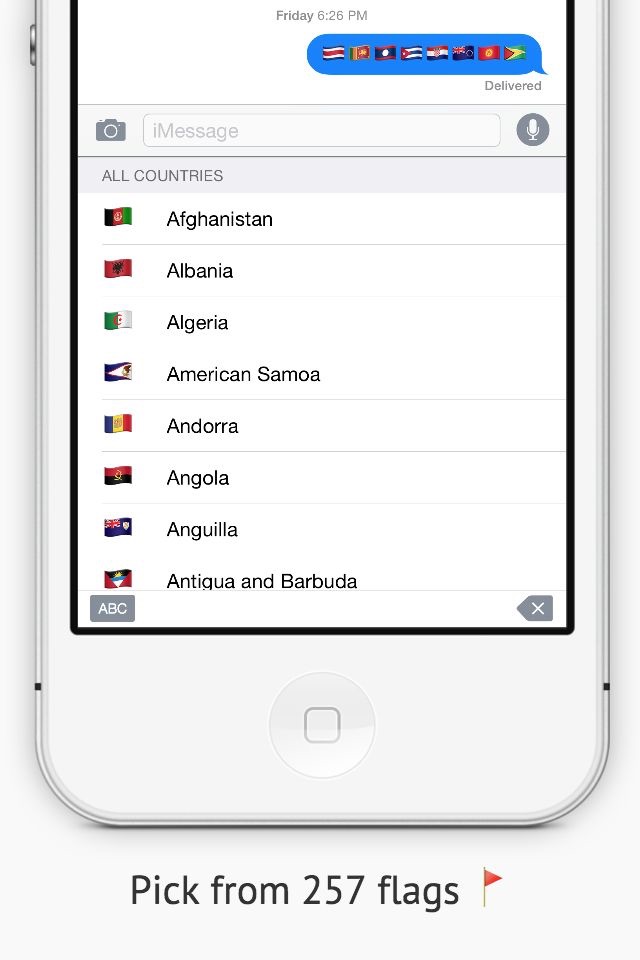 Flags • the world's emoji keyboard screenshot 2